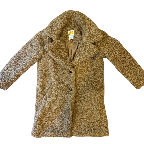 C&C California Jackets & Blazers - C&C California Brown Sherpa Teddy Jacket size M